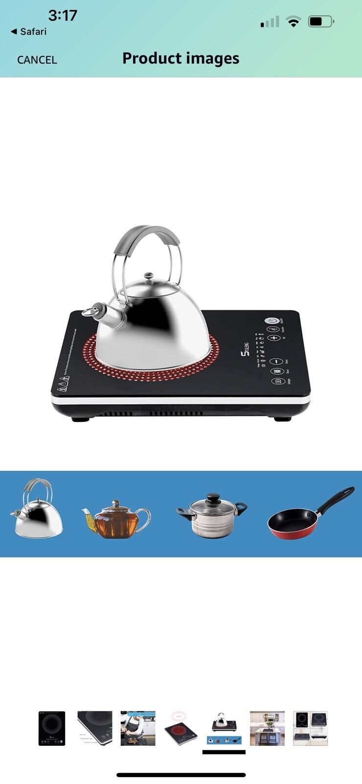 STULENG Electric Stove Portable 1300W Infrared Single Burner Sensor Touch Con... - Fresh Stock Dated February 2026