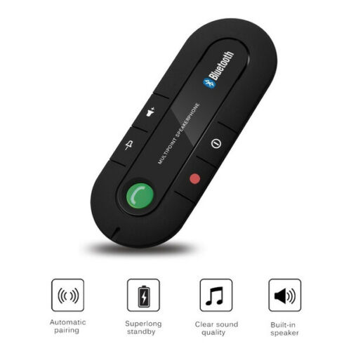 Wireless Bluetooth 4.1 Hands Free Car Kit Speakerphone Visor Clip Speaker Phone - Fresh Stock Dated December 2025