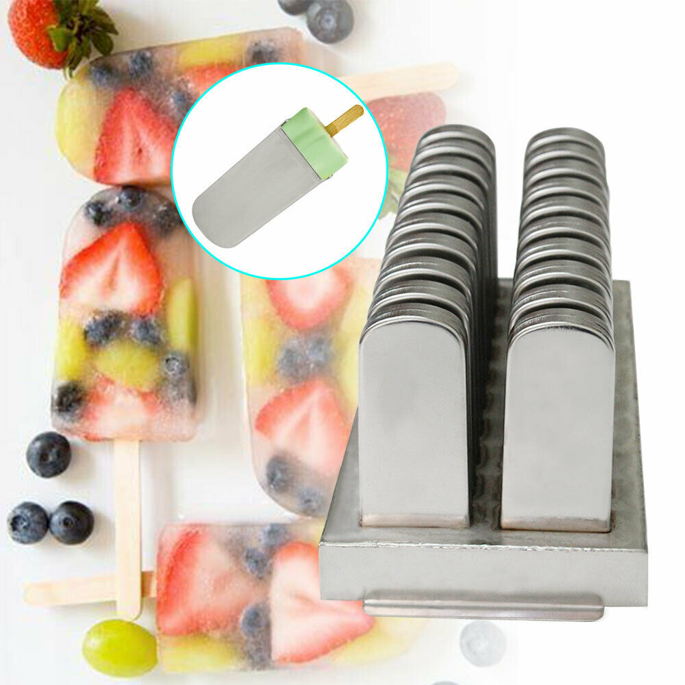 20pcs Stainless Steel Molds Mold Ice Pop Lolly Popsicle Ice Cream Stick Holder - Fresh Stock Dated February 2026