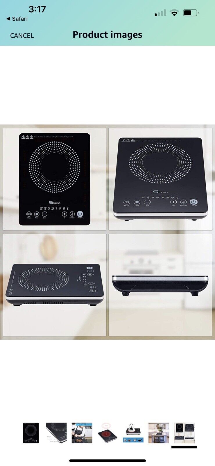 STULENG Electric Stove Portable 1300W Infrared Single Burner Sensor Touch Con... - Fresh Stock Dated February 2026