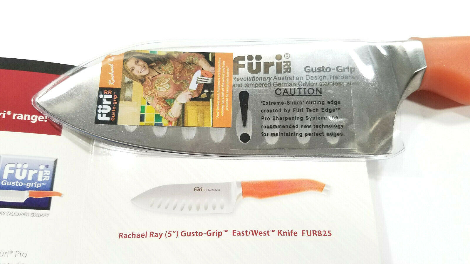 Rachael Ray Furi Gusto Grip Santoku 2 Piece Knife Set Bamboo Case NEW VGC - Fresh Stock Dated January 2026