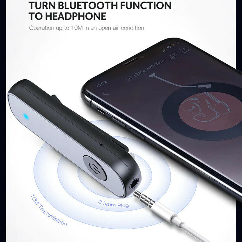Bluetooth 5.0 Receiver 3.5mm AUX Adapter for Car Headphone Speaker - Fresh Stock Dated December 2025