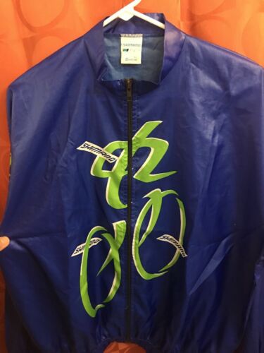L VINTAGE 1980s Dura Ace Deore SHIMANO Cycling Jersey Wind Jacket SANTINI ITALY - Fresh Stock Dated December 2025