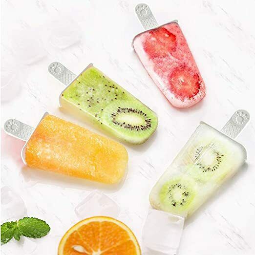 6 Cavities Popsicle Molds, Reusable Silicone Popsicle Molds Ice Pop Molds - Fresh Stock Dated February 2026