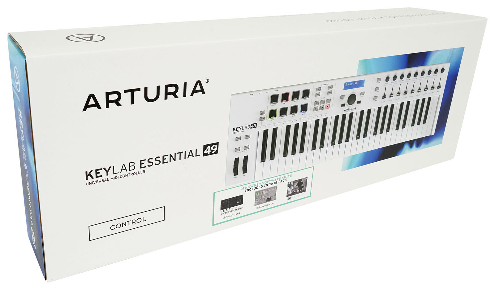 Arturia KeyLab Essential 49-Key USB MIDI Keyboard Controller in White+Headphones - Fresh Stock Dated December 2025