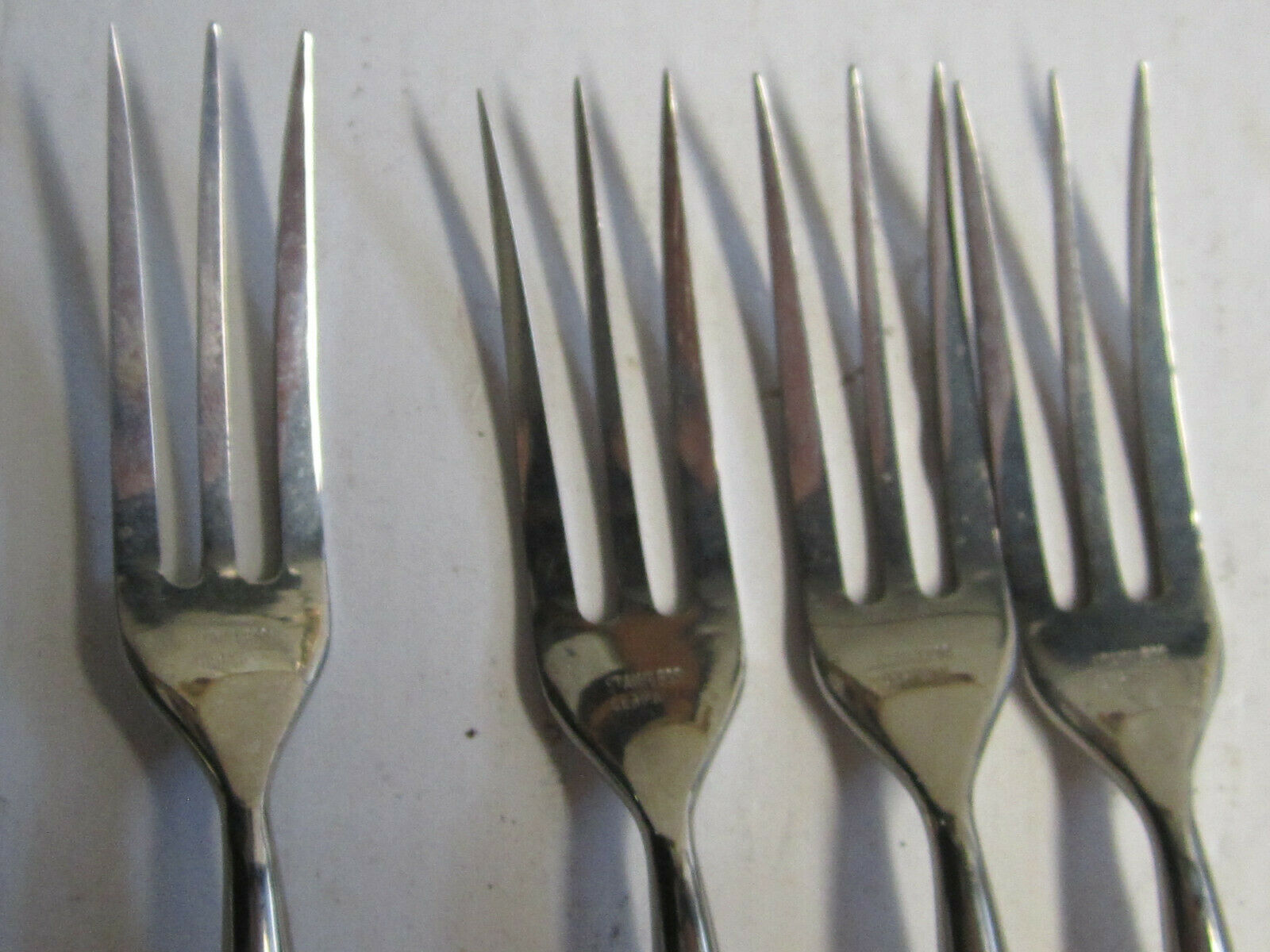 VINTAGE BARON 6 STEAK KNIVES AND 6  FORKS WITH ANTLER HANDLES MADE IN GERMANY - Fresh Stock Dated January 2026