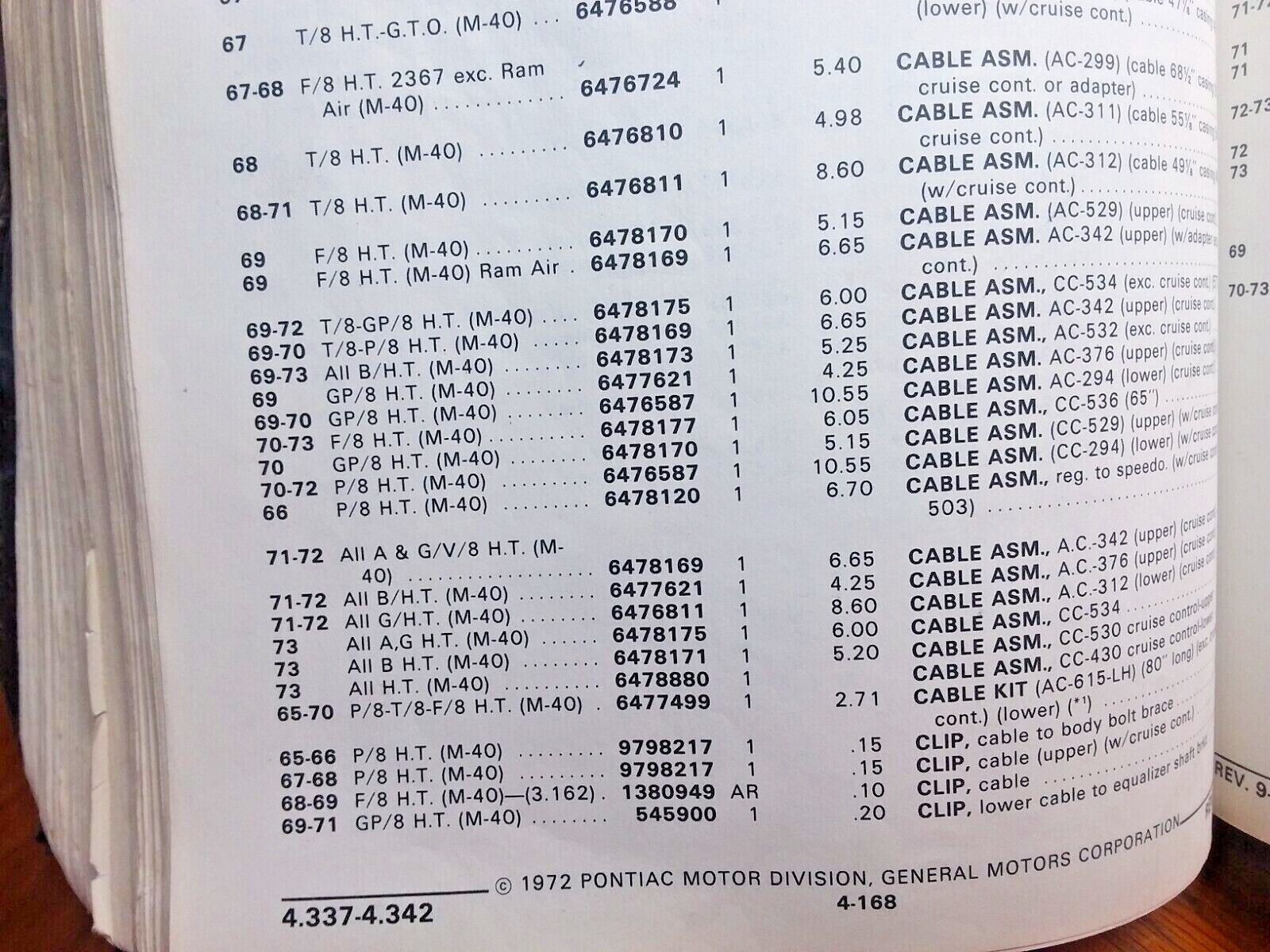 1970 1971 1972 TRANS AM FIREBIRD CAMARO Z28 442 NOVA NOS RAM AIR 455 HO SD LS6 - Fresh Stock Dated January 2026