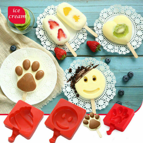 Silicone Ice Cream Mold Ice Lolly Maker Frozen Mould Popsicle Chocolate Tray - Fresh Stock Dated January 2026