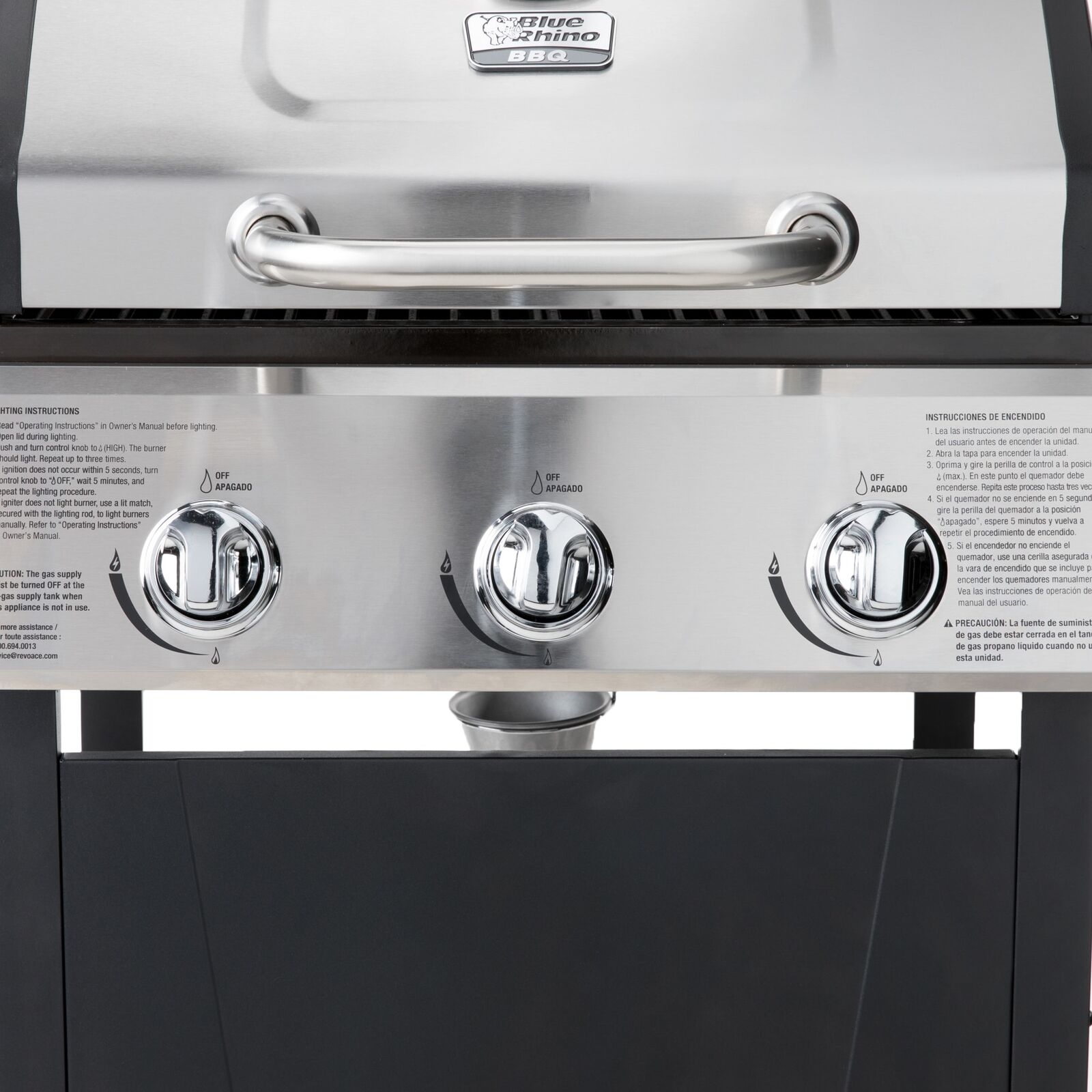 Gas Grill Liquid Propane Black and Silver/Porcelain and Stainless Steel 3-Burner - Fresh Stock Dated February 2026