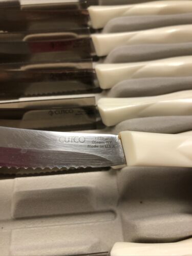 Cutco Steak/Table Knife 1759 Pearl (White) Handle Set of 8. - Fresh Stock Dated January 2026