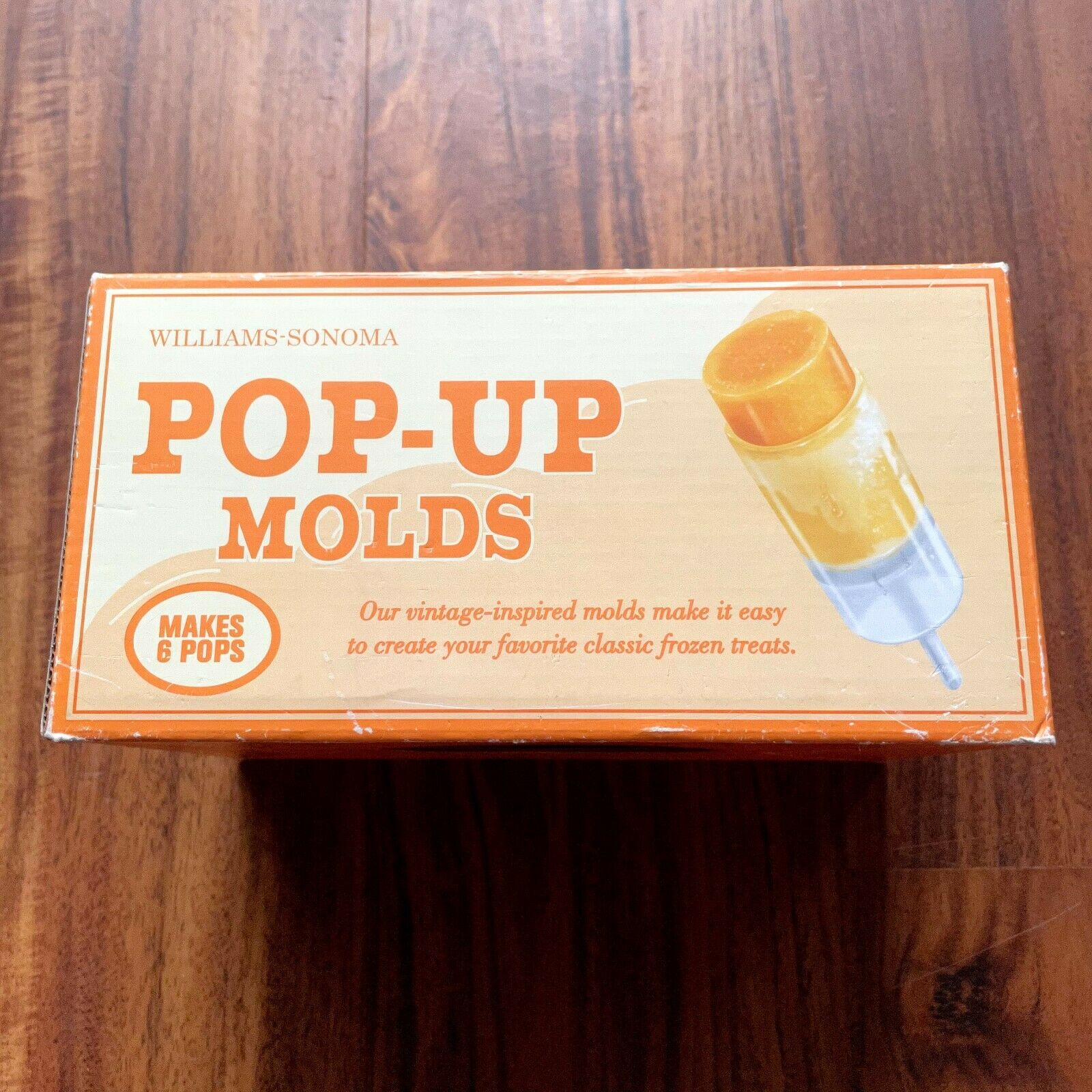 Williams Sonoma Pop-Up Molds Push Up Popsicles Frozen Ice Cream Treats Makes 6 - Fresh Stock Dated February 2026