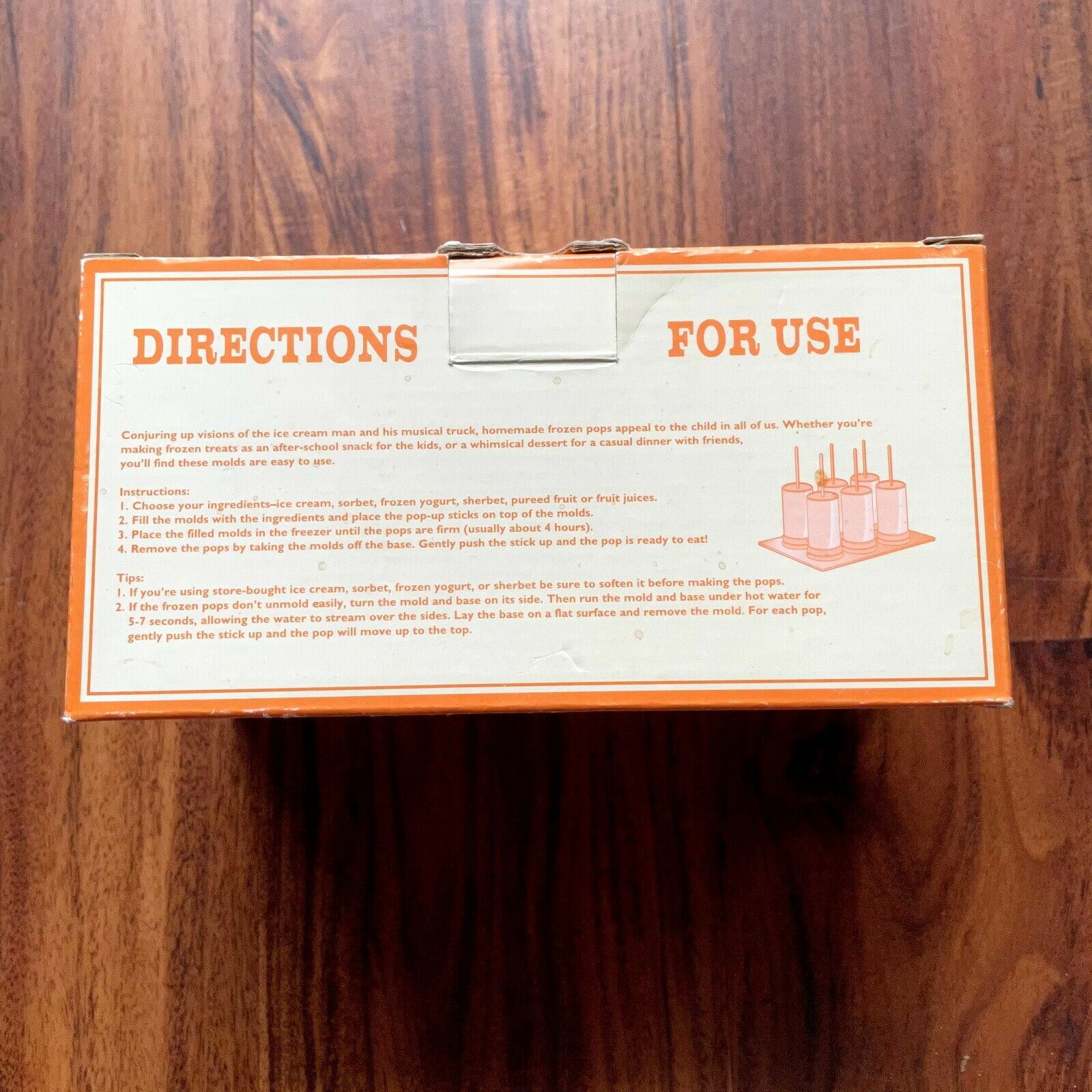 Williams Sonoma Pop-Up Molds Push Up Popsicles Frozen Ice Cream Treats Makes 6 - Fresh Stock Dated February 2026