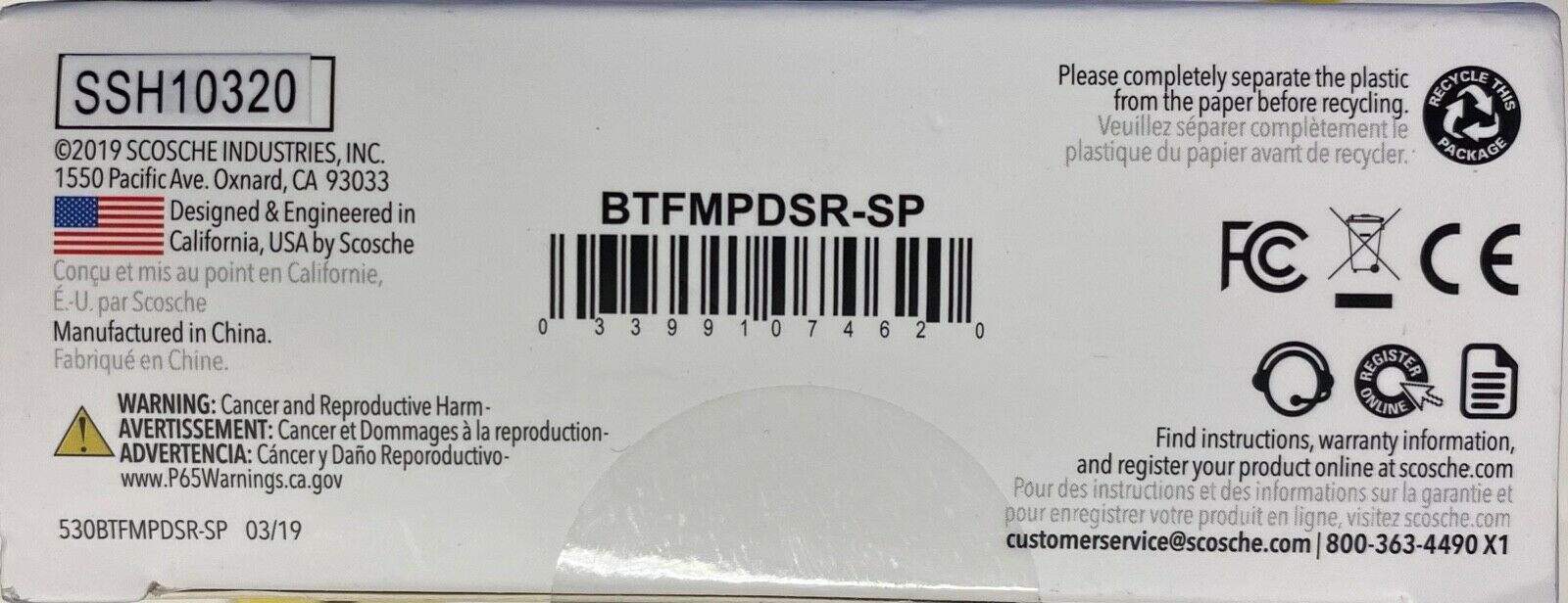 Scosche Wireless Hands-Free Car Kit W/Power Del Charger (BTFMPDSR-SP) - Fresh Stock Dated December 2025