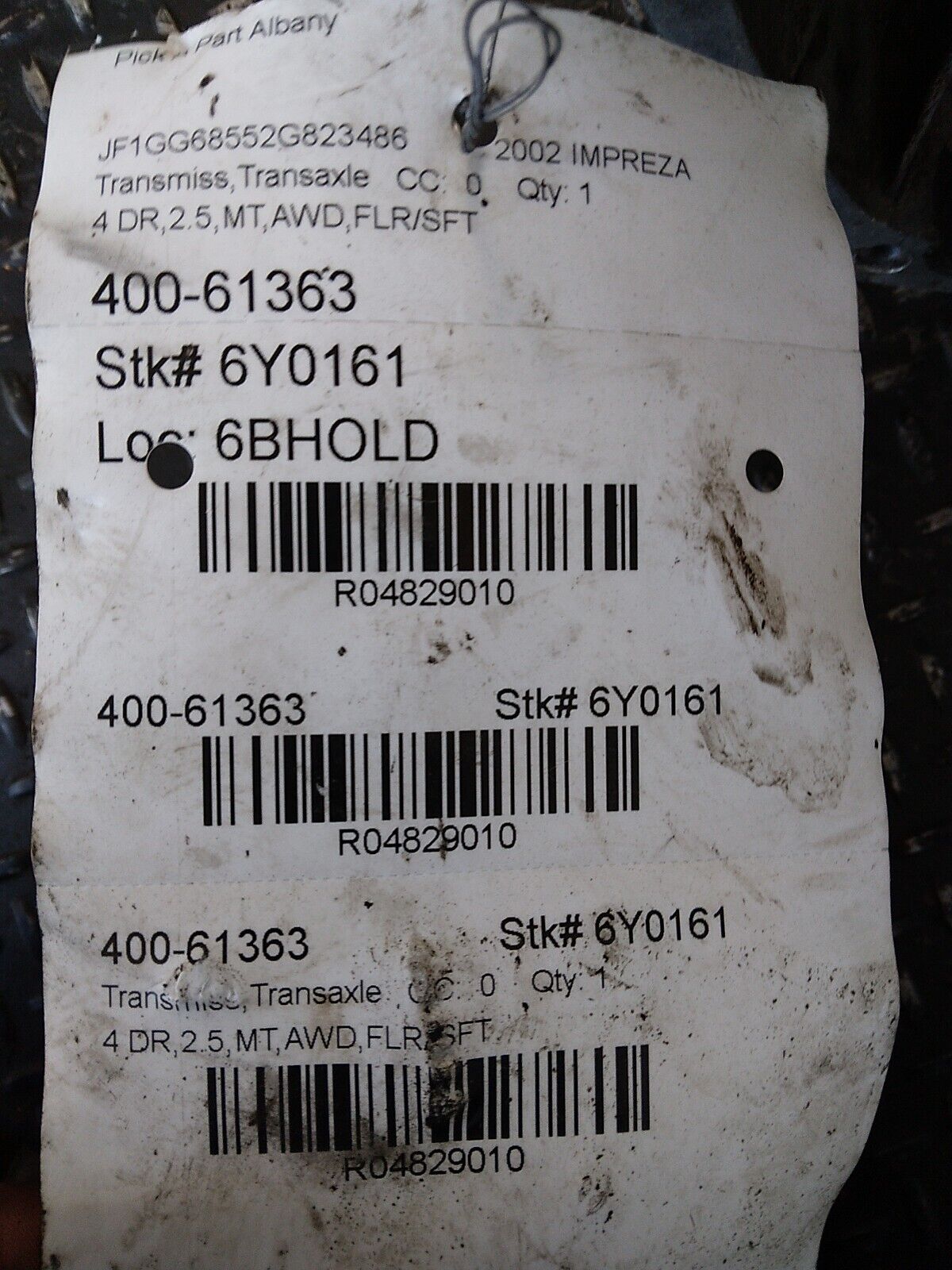 2002-2003 Subaru Impreza Outback AWD 2.5L Manual 5 Speed Transmission Gearbox - Fresh Stock Dated December 2025