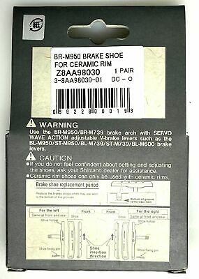 Shimano XTR V-Brake BR-M650 Replacement Shoe BR-M950 for Ceramic Rims - Fresh Stock Dated December 2025