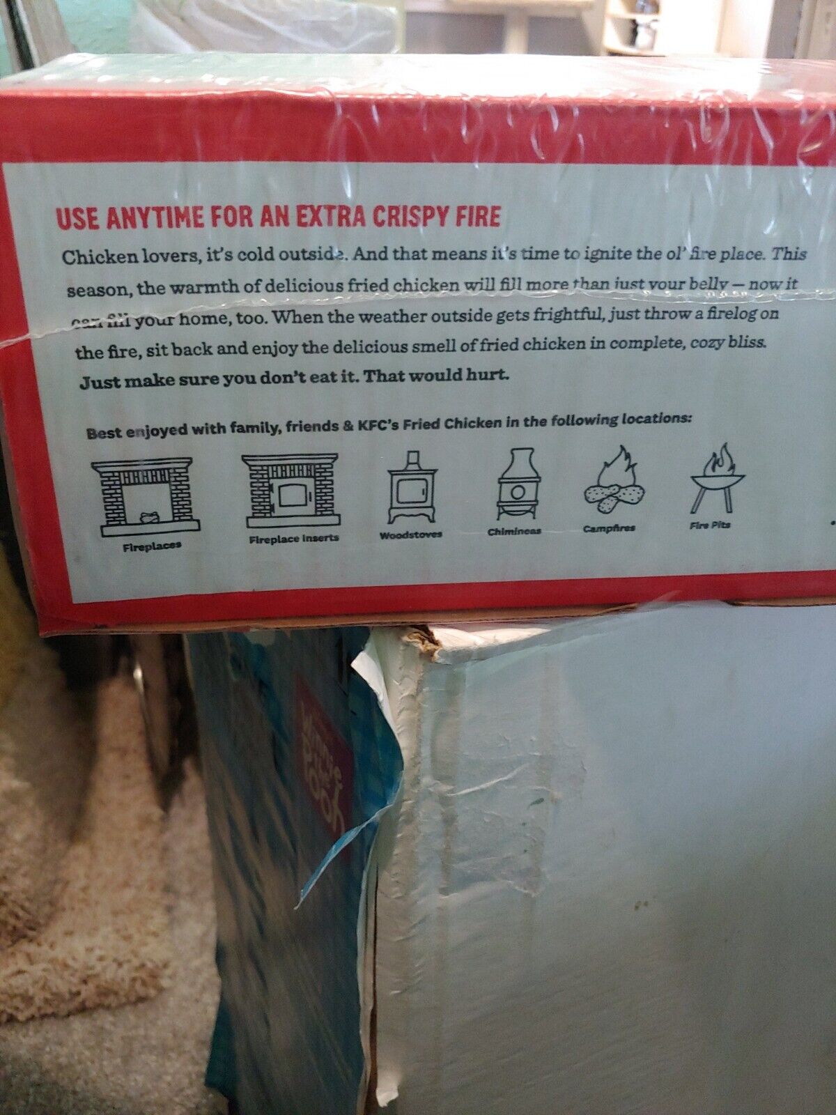 2021 NEW Genuine KFC Fire Log 11 Herb Spice ENVIROLOG Kentucky Fried Chicken - Fresh Stock Dated January 2026