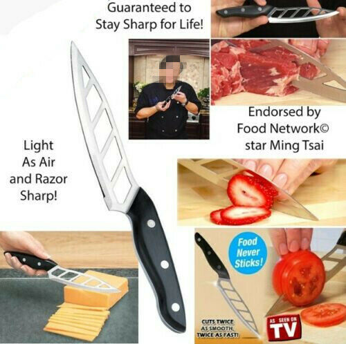 Forever Sharp Non-Stick Kitchen Chef Knife Steak Vegetable Fruit Knife Peeler US - Fresh Stock Dated January 2026