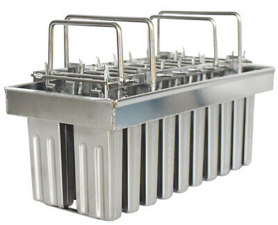 20pcs 85ml Stainless Steel Ice Cream Mold Flat Head Double Groove Lolly Popsicle - Fresh Stock Dated February 2026