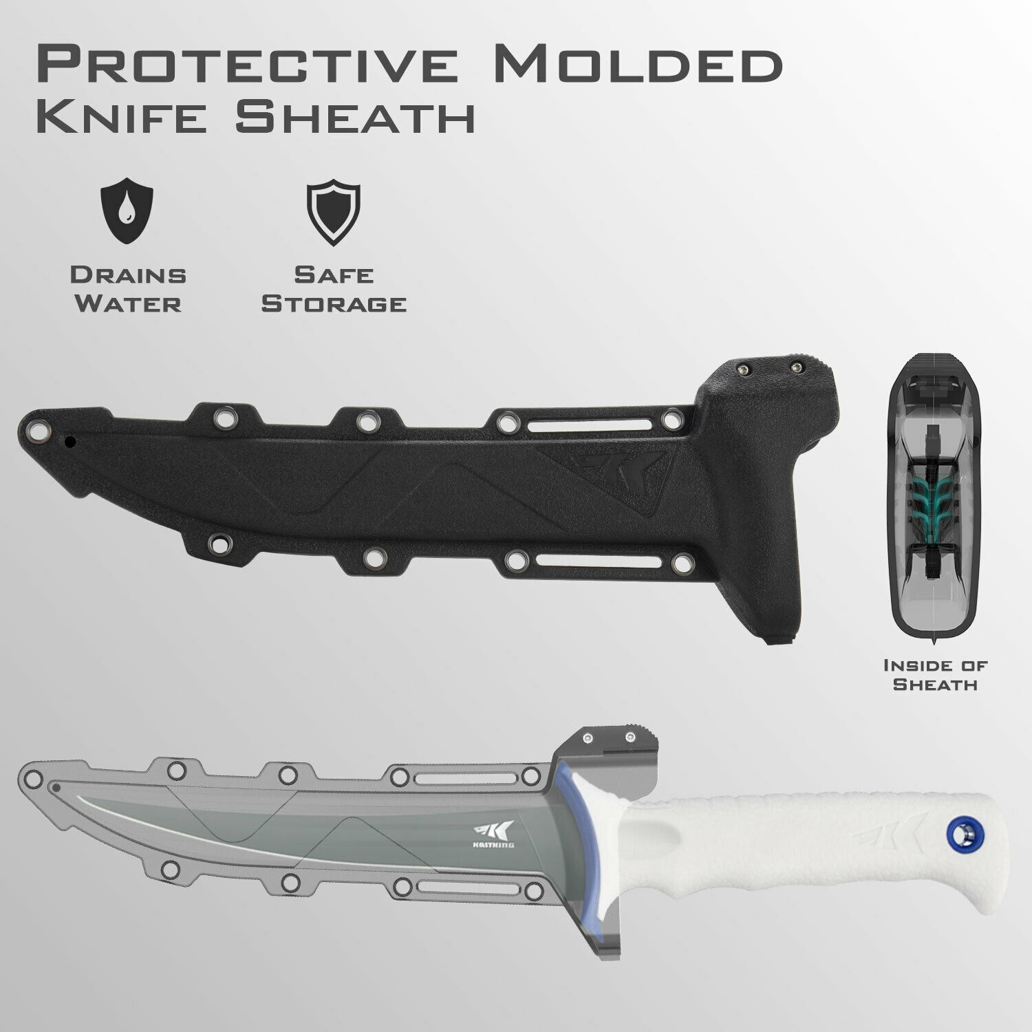 KastKing Spartacus 9 Inch Fillet Knives for Fishing & Cooking Good in Fresh - Fresh Stock Dated February 2026