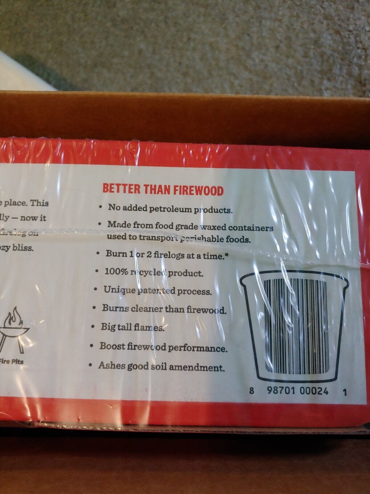 2021 NEW Genuine KFC Fire Log 11 Herb Spice ENVIROLOG Kentucky Fried Chicken - Fresh Stock Dated January 2026