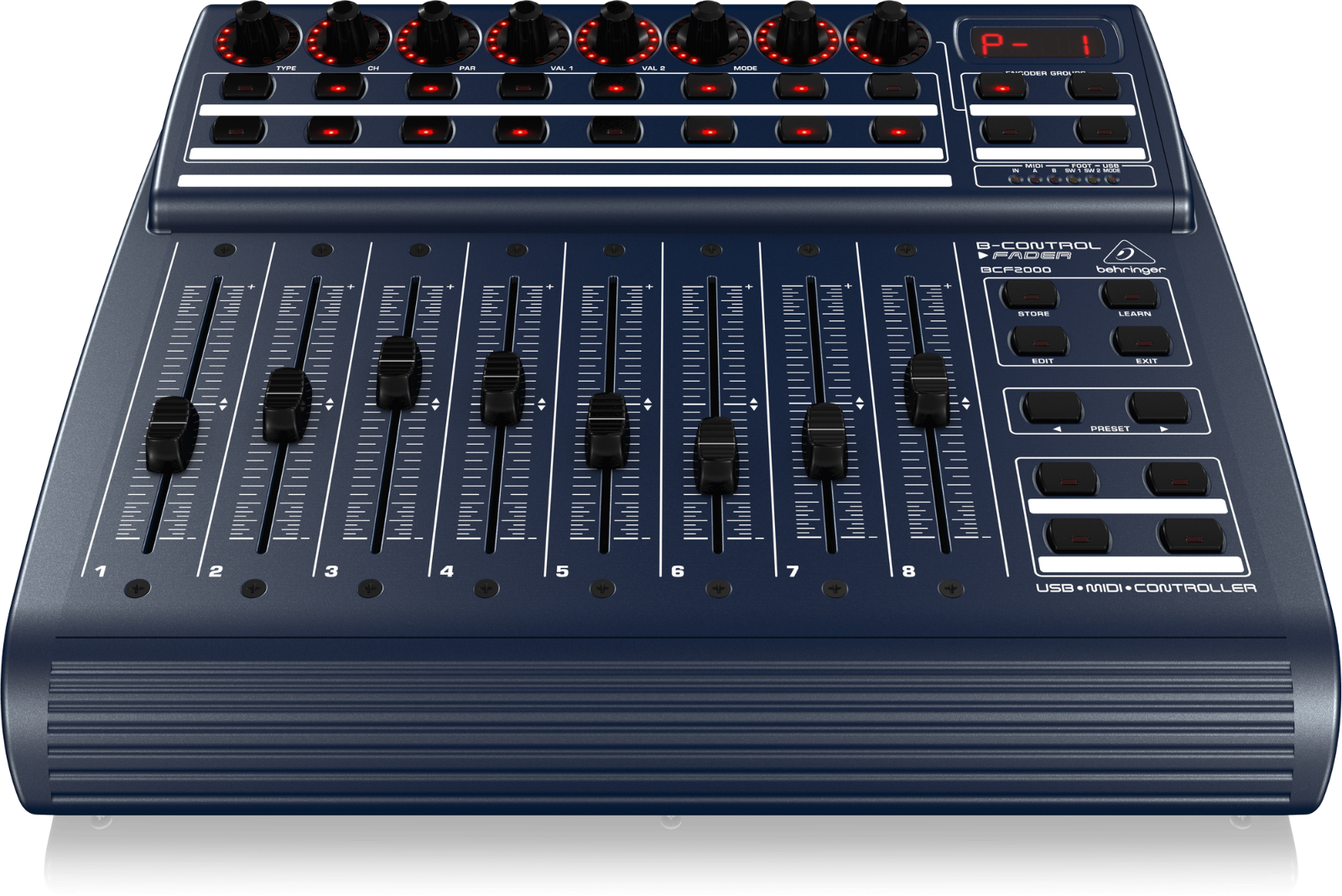 Behringer B-Control Fader BCF2000 Total-Recall USB/MIDI Controller NEW - Fresh Stock Dated December 2025