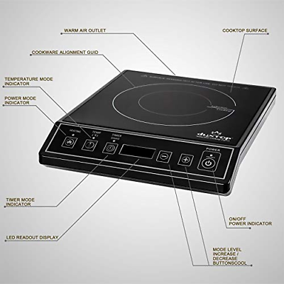 Duxtop 1800W Portable Induction Cooktop Countertop 11.4
