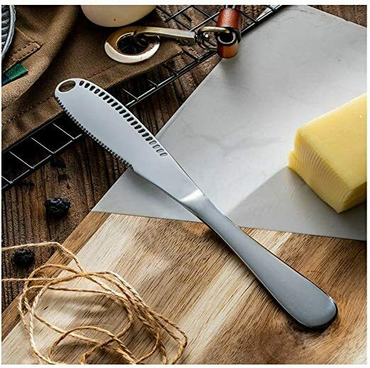 Butter Knife with Holes, Stainless Steel, Spread that Butter Knife 3- in- 1 - Fresh Stock Dated January 2026