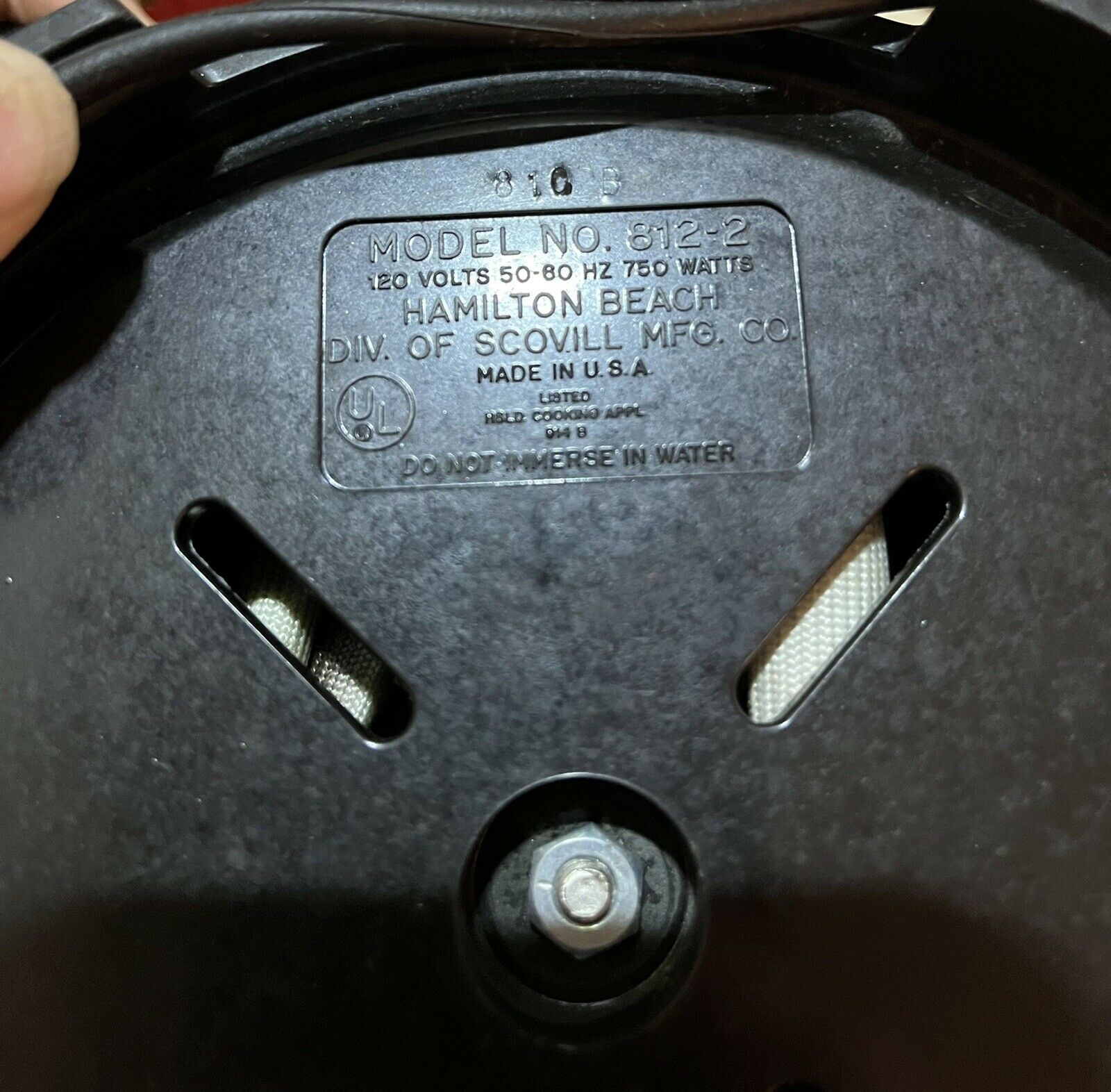 VTG Hamilton Beach Fifth Burner Portable Hot Plate Model 812-2 U.S.A. 750 Watts - Fresh Stock Dated February 2026