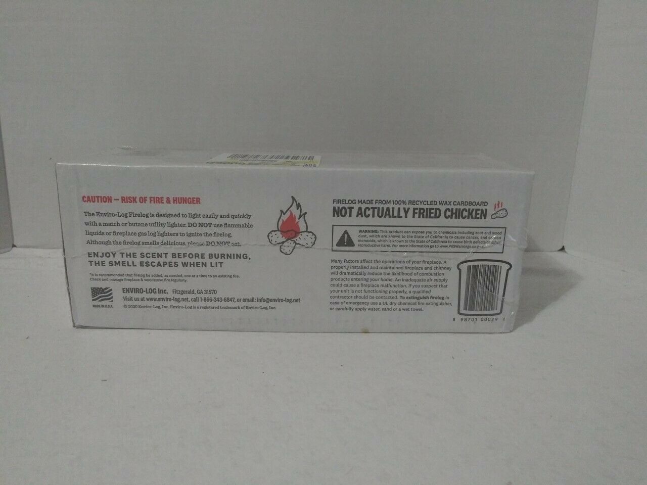 NEW KFC Fire Log w/11 Herbs & Spices *Fried Chicken Scented* - Fresh Stock Dated December 2025