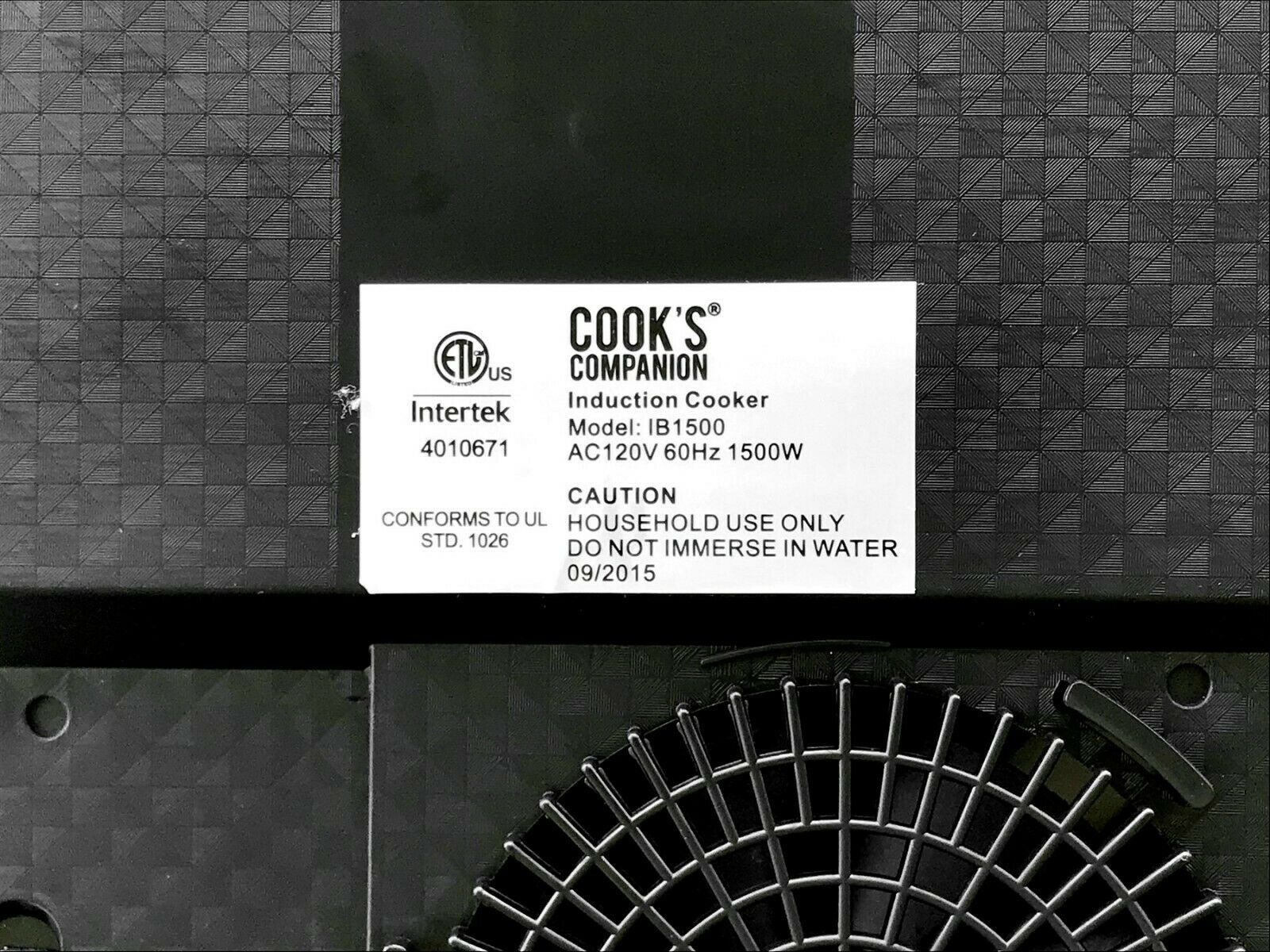 Cook’s Companion Induction Burner #IB1500 Silver Never Used - Fresh Stock Dated February 2026