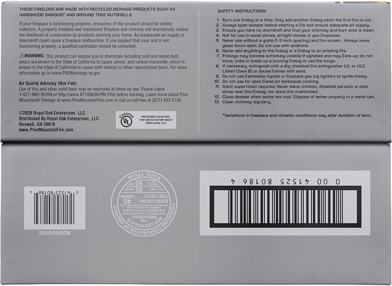 Firelog Wood Firestarter, Enviro-Log Brighter Burning  Burning 2.5-Hr Campfire - Fresh Stock Dated January 2026