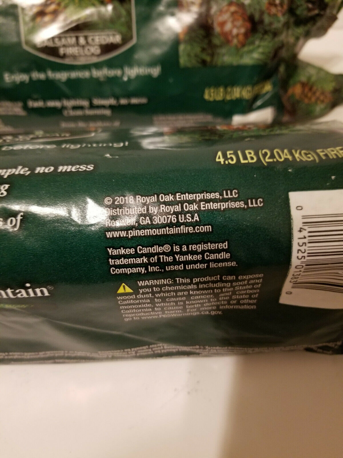 Lot 2 Yankee Candle Balsam & Cedar Fire Logs Wood Burning Fireplace - Fresh Stock Dated December 2025