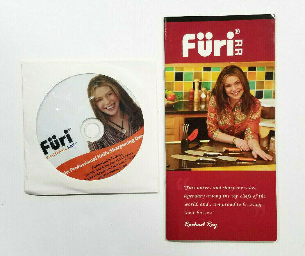 Rachael Ray Furi Gusto Grip Santoku 2 Piece Knife Set Bamboo Case NEW VGC - Fresh Stock Dated January 2026
