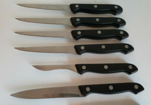 Lot of 17 Ronco Showtime Six Star Stainless Steel Gourmet Knife Set - Fresh Stock Dated January 2026