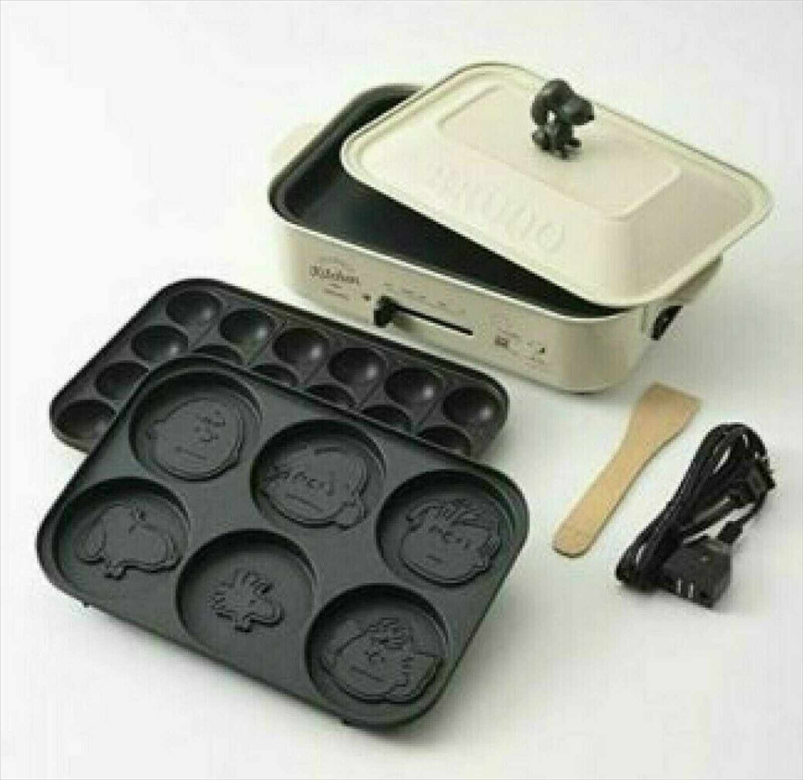 BRUNO Snoopy Compact Hot Plate Peanuts 3 Plates Takoyaki, Pancake, Flat Plates - Fresh Stock Dated February 2026