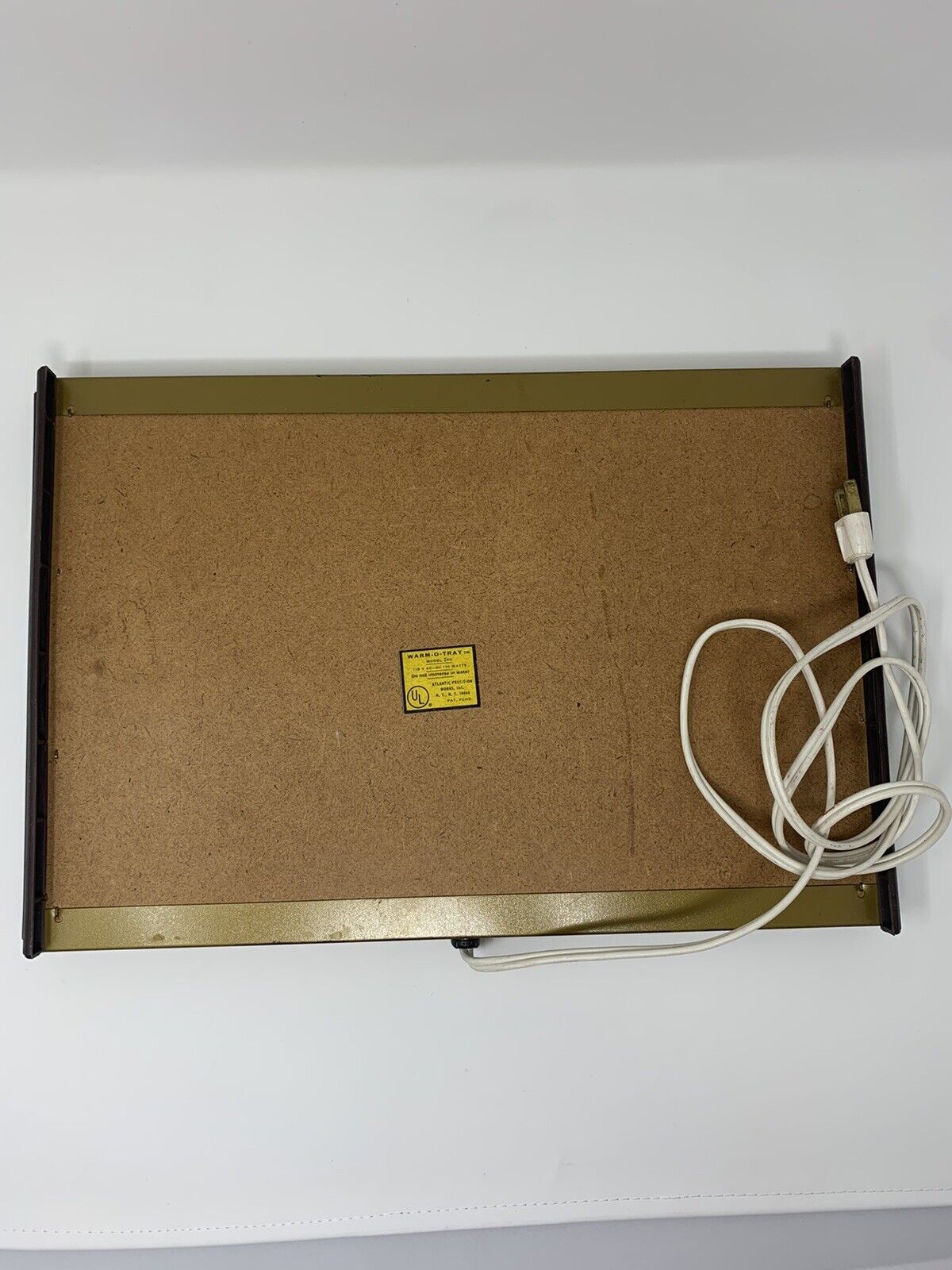 Vintage Warm-O-Tray Hot Plate #60 Electric Food Warmer Brown Wood Design Works - Fresh Stock Dated February 2026