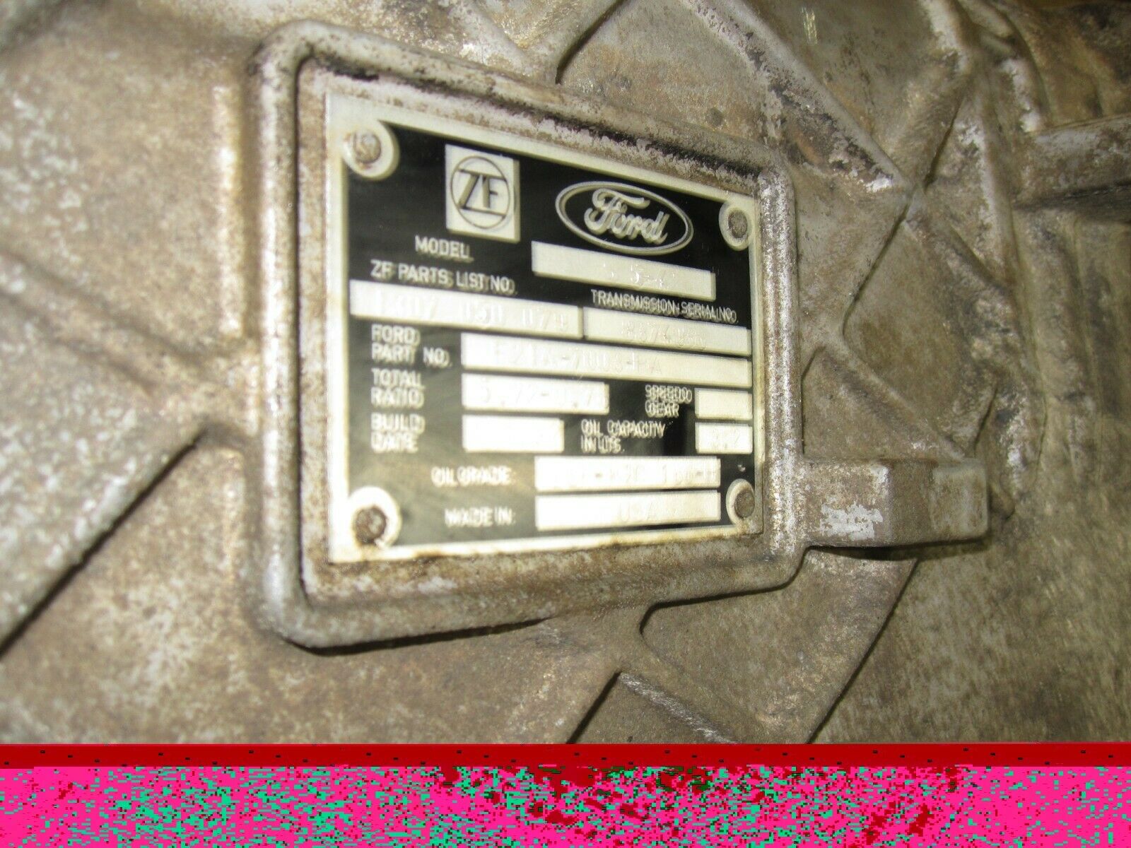 5.8 5.0 4.9  gas 87-97 Ford F250 F350 ZF5 Manual Transmission 5 speed 4x4 s5-42 - Fresh Stock Dated December 2025