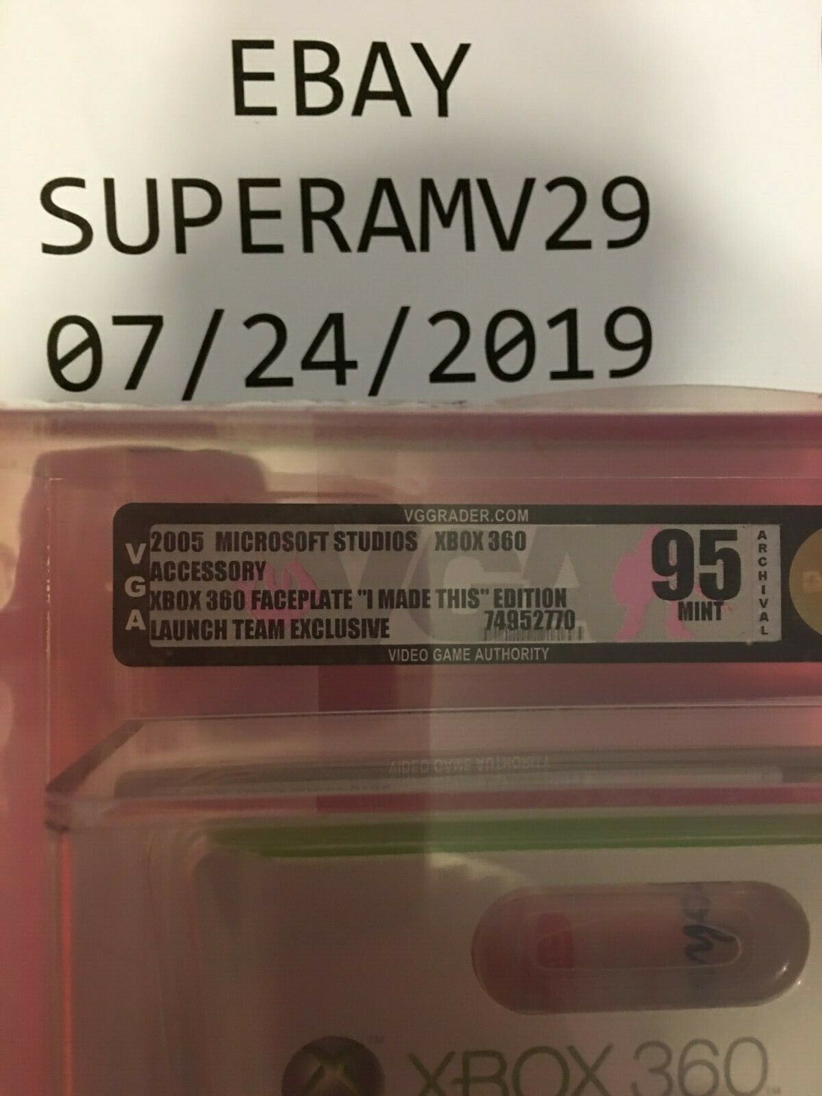 Xbox 360 Launch Team 2005 FACEPLATE VGA 95 - Fresh Stock Dated February 2026