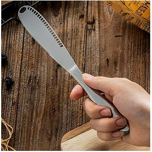 Butter Knife with Holes, Stainless Steel, Spread that Butter Knife 3- in- 1 - Fresh Stock Dated January 2026