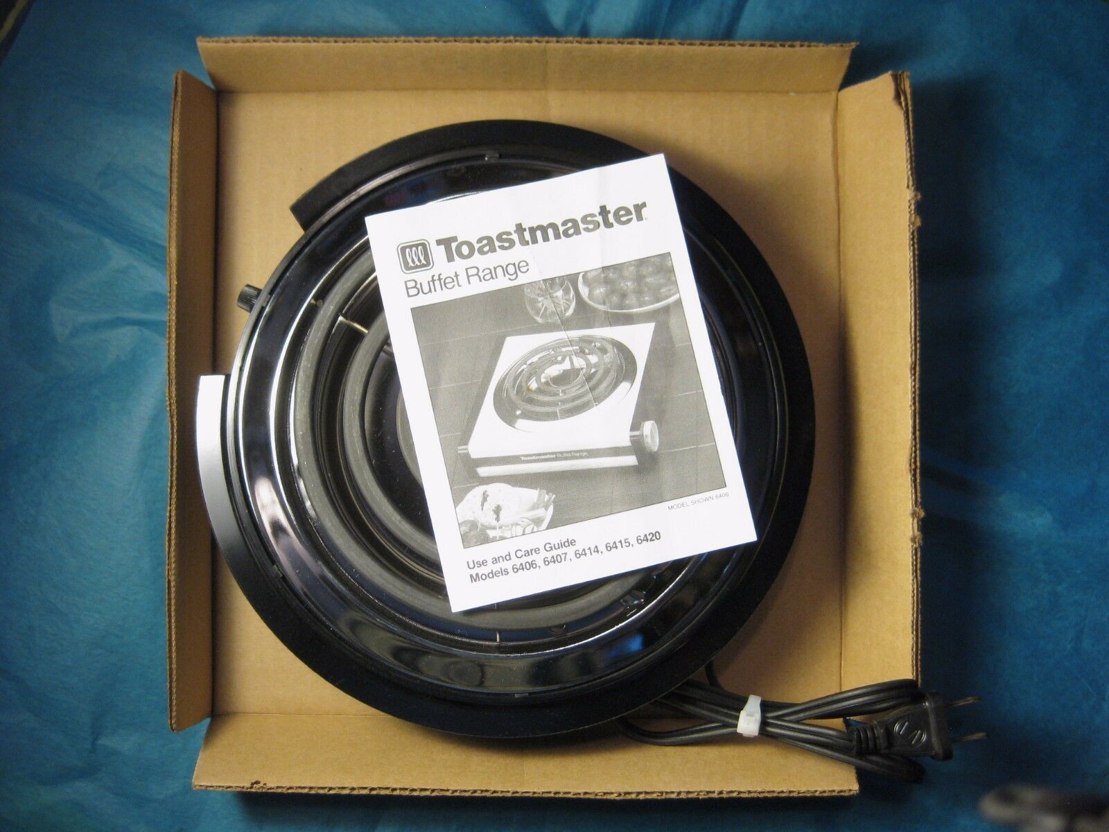 Vintage Toastmaster Basic Burner Buffet Range Burner Model 6420 New In Box - Fresh Stock Dated February 2026