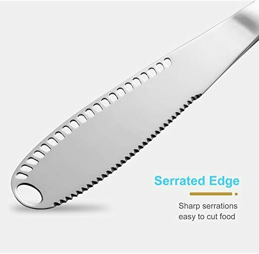 Butter Knife with Holes, Stainless Steel, Spread that Butter Knife 3- in- 1 - Fresh Stock Dated January 2026