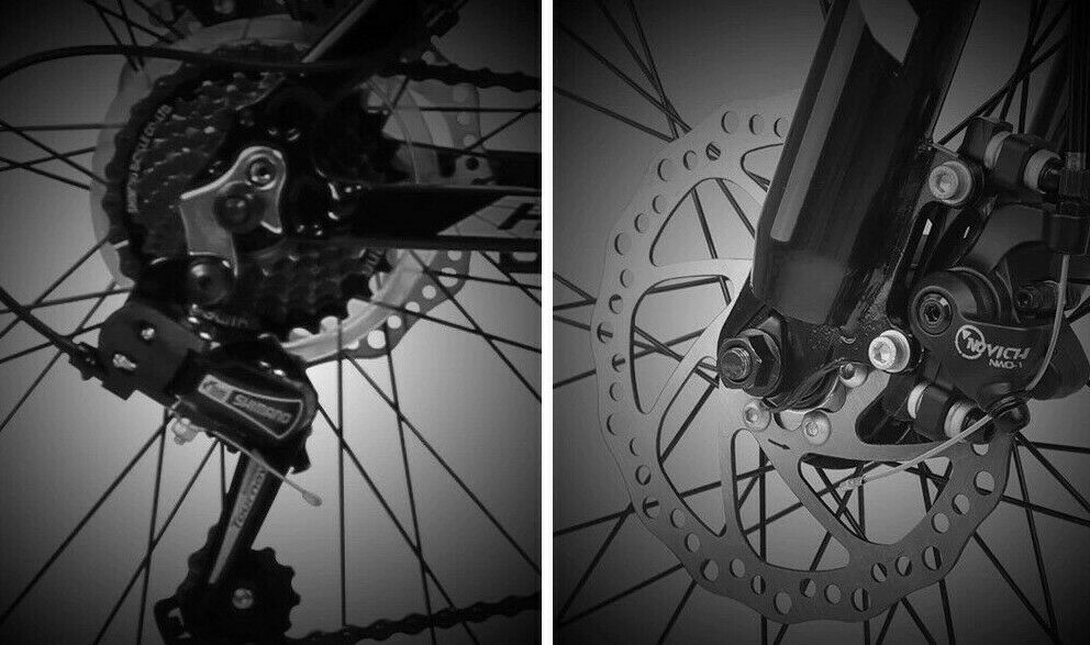 MOUNTAIN BIKE BLACK ALUMINUM ALLOY BICYCLE DISC BRAKE ROAD CYCLE 21 SPEED 26