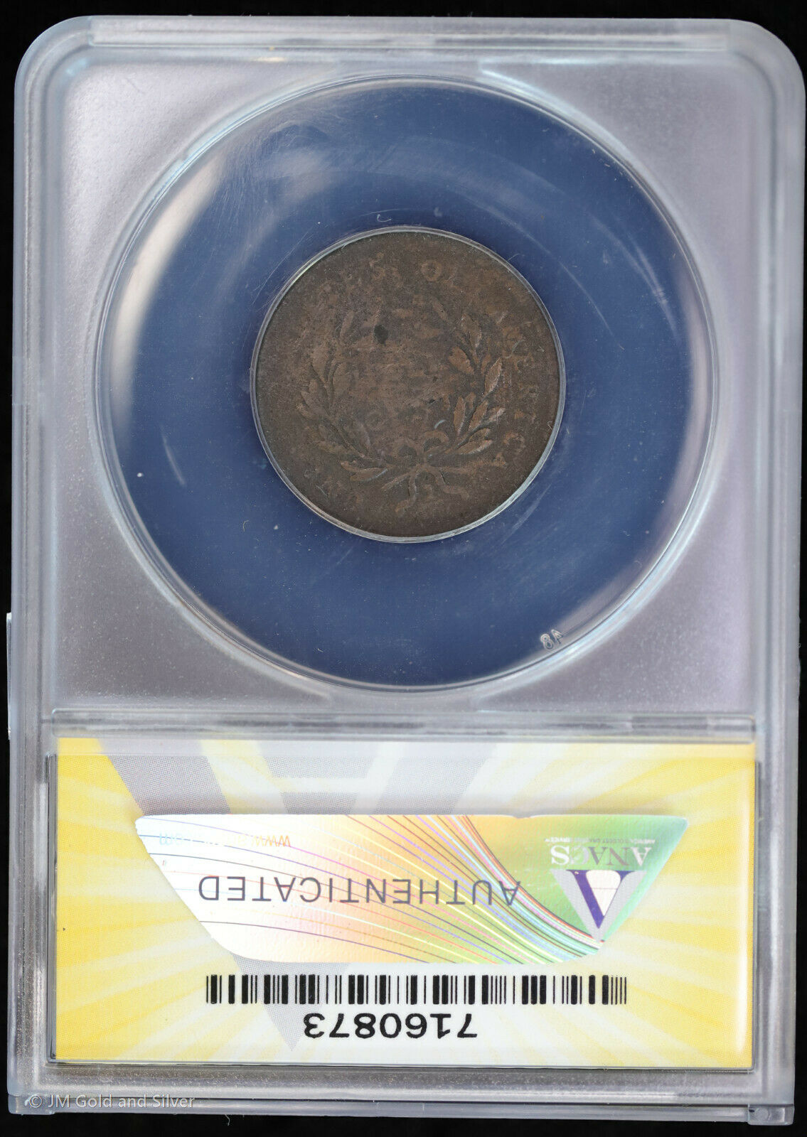 1797 1/2C Braided Hair Half Cent Plain Edge C-1 1 Above 1 ANACS Good 4 Details - Fresh Stock Dated December 2025