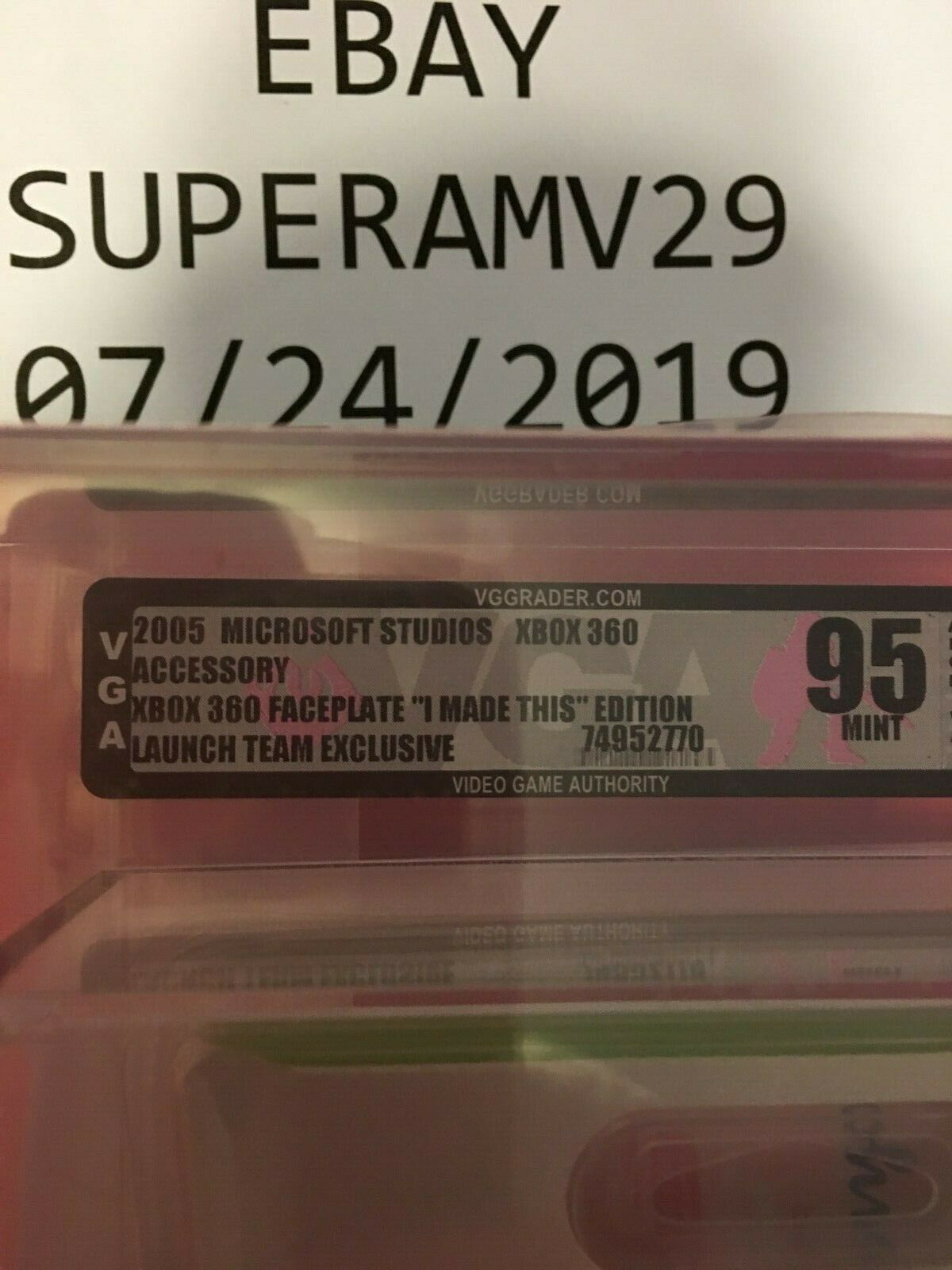 Xbox 360 Launch Team 2005 FACEPLATE VGA 95 - Fresh Stock Dated February 2026