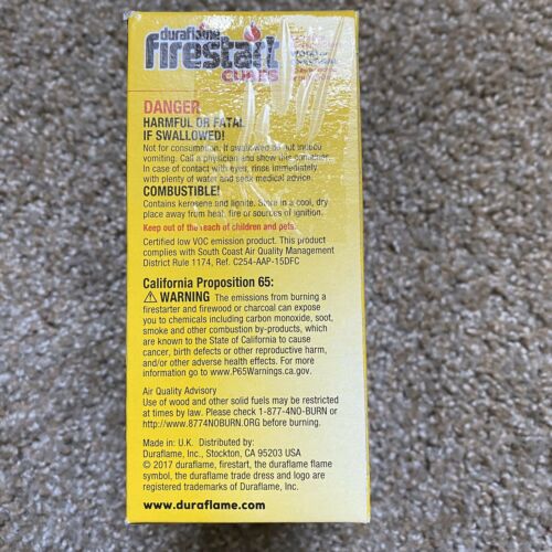 Duraflame Firestart Cubes 18 Pack,Fire Power for Grills, Smokers, Charcoal, Wood - Fresh Stock Dated December 2025
