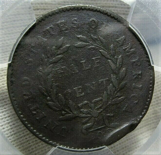 1794 Half Cent PCGS Graded VF Detail Genuine Edge Damage - Fresh Stock Dated December 2025