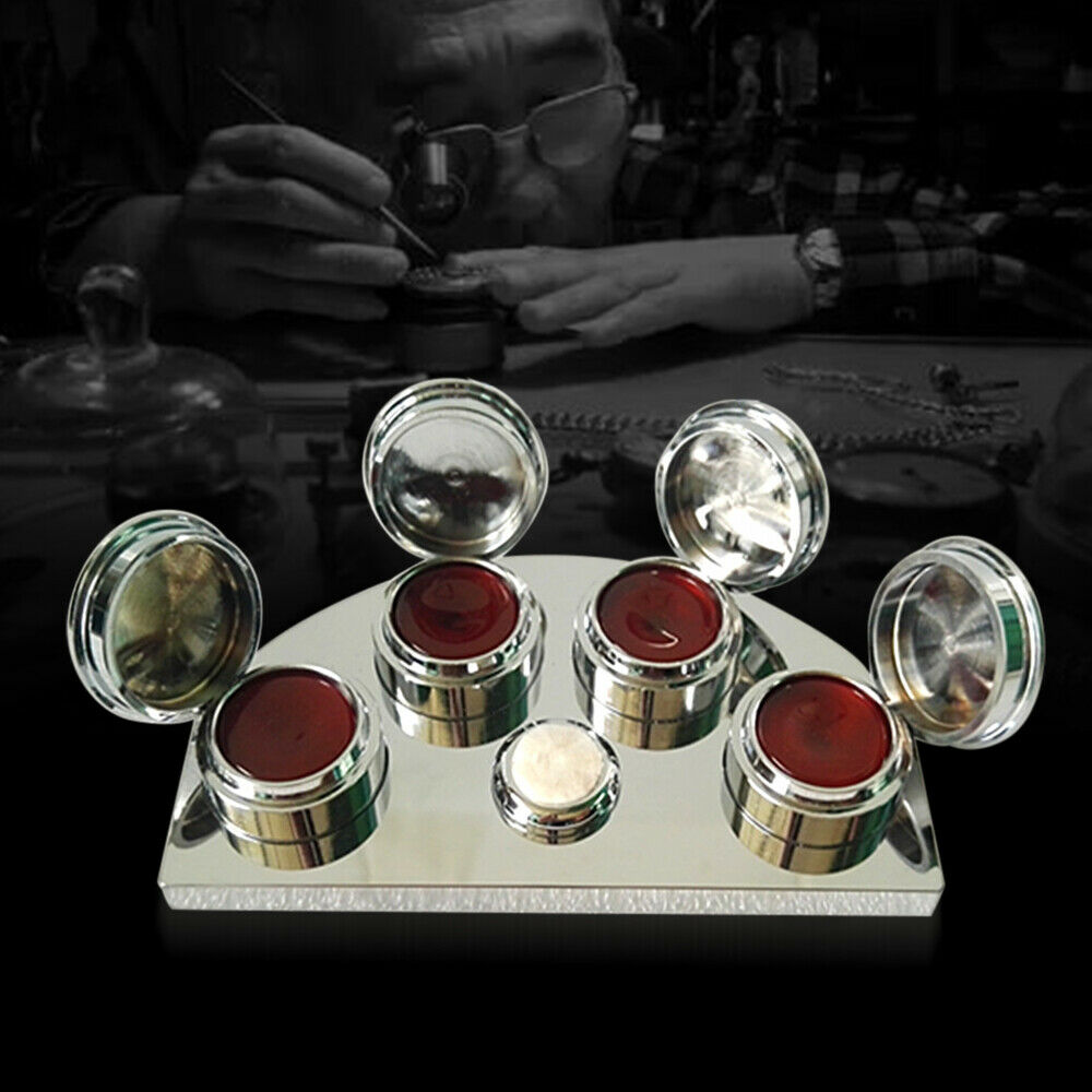 Replaceable Oil Cup Stand With 4 Containers For Watchmaker Watch Repairing USA - Fresh Stock Dated December 2025