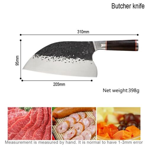 Serbian Handmade Forged Butcher Chef Knife Chopping Cleaver Kitchen Knife - Fresh Stock Dated January 2026