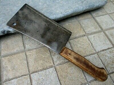 Vintage Handmade Old Meat Cleaver Butcher Carbon Steel Knife Tool Chef Chopper - Fresh Stock Dated January 2026