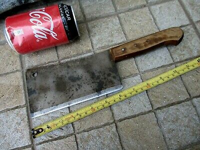 Vintage Handmade Old Meat Cleaver Butcher Carbon Steel Knife Tool Chef Chopper - Fresh Stock Dated January 2026